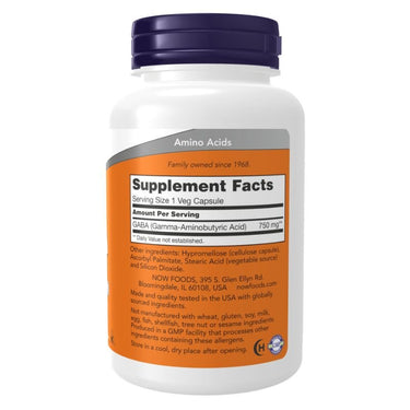 NOW GABA 750 mg - Accelerated Health Products